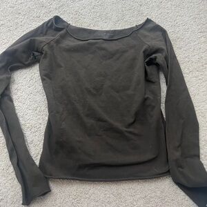 Brandy Melville Dark Brown Long Sleeve Top